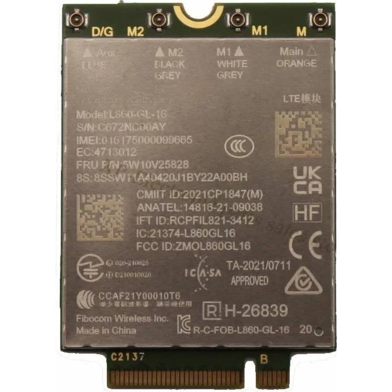 5W10V25828 card for lenovo Thinkpad L860GL16 4G LTE Model T14 T14s L14 L15
