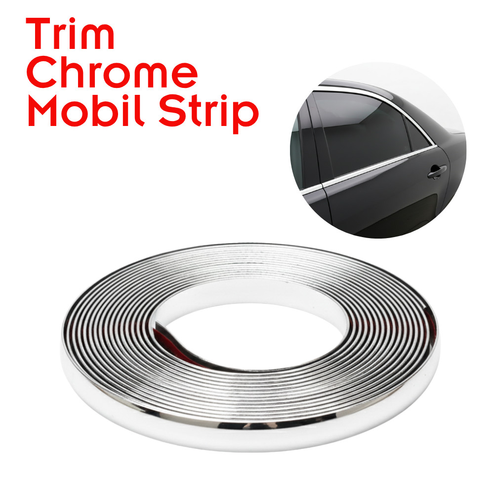 Strip Chrome Mobil 12 Meter | Lis Krom | Lis Chrome | Dekorasi Mobil Interior Eksterior Mobil