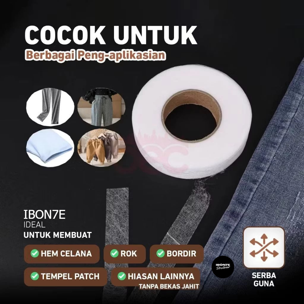 Lem Kain 2 Sisi Visofix / Lem Tekstil Perekat Kain Tanpa Jahit