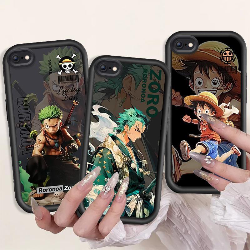 For iPhone 6 6s 7 8 Plus SE2 SE3 Phone Case Anime One Piece Luffy Soft Tpu Cover