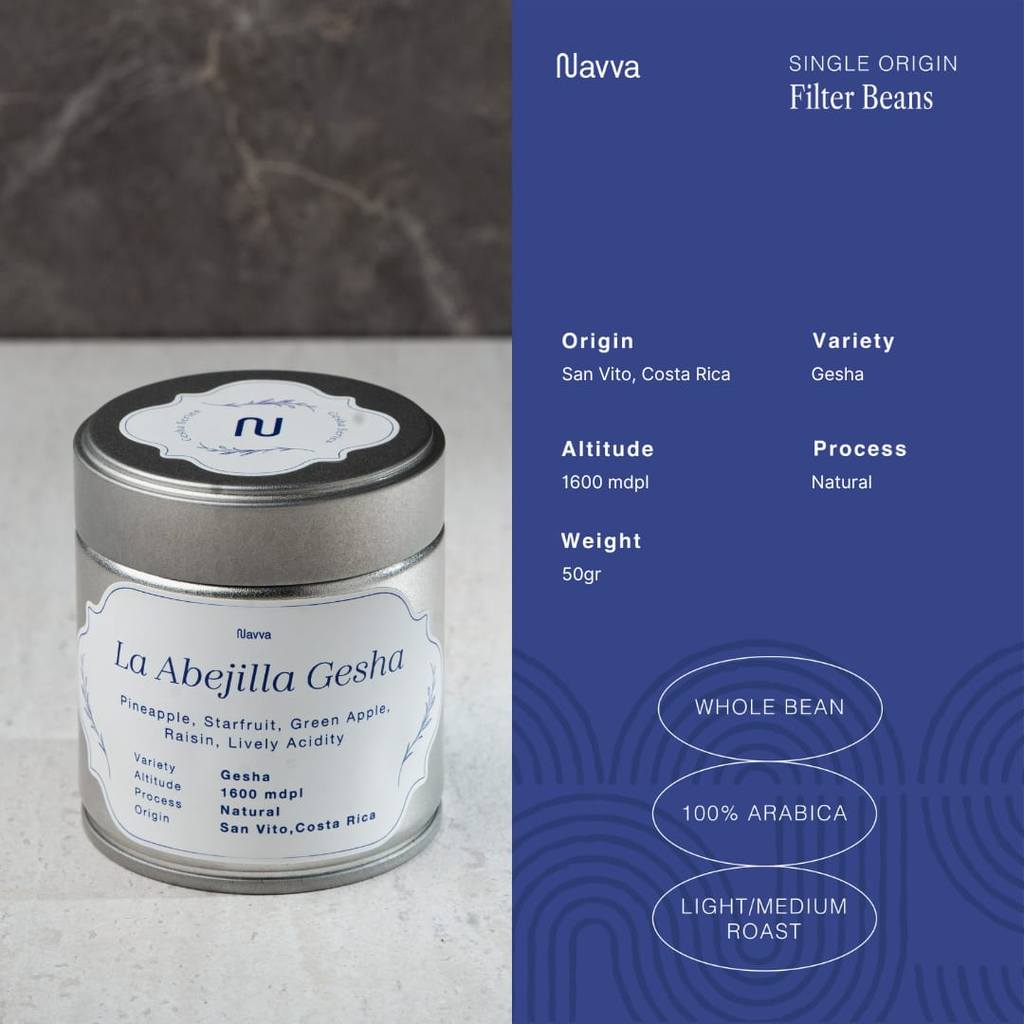 50 gr Costa Rica La Abejilla Gesha - Biji Kopi Eksotis Geisha Navva Roastery Exotic Filter Coffee Be