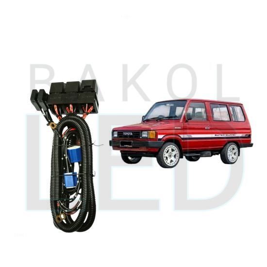 Relay Set Lampu Utama LED H4  Mobil Toyota kijang Super BL