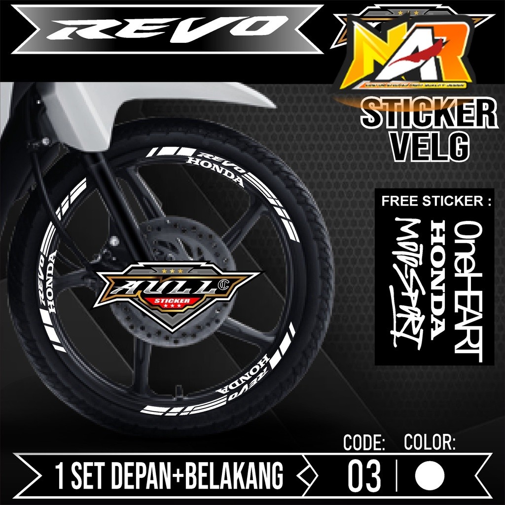 Stiker Cutting Velg REVO - Aksesoris Stiker Cutting Sticker List Velg Motor Honda REVO 110 Lis Pelek