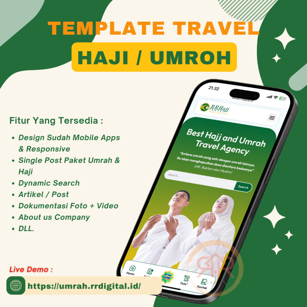 TEMPLATE WEBSITE TRAVEL HAJI & UMROH DESIGN MODERN DENGAN WORDPRESS [NEWW]