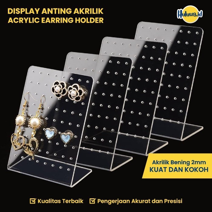 Rak Display Anting Akrilik / Acrylic Earring Holder / Rak Anting Acrylic Sale