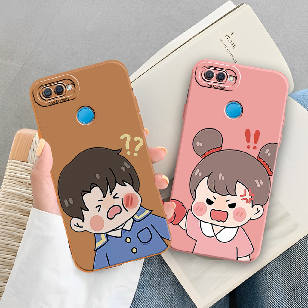 [Ops8] Case Oppo A5S/A12/ A7/A11k/F9/REALME 2 PRO/A3S/A1K/REALME C2 Motif Fight Couple Cute - Softca