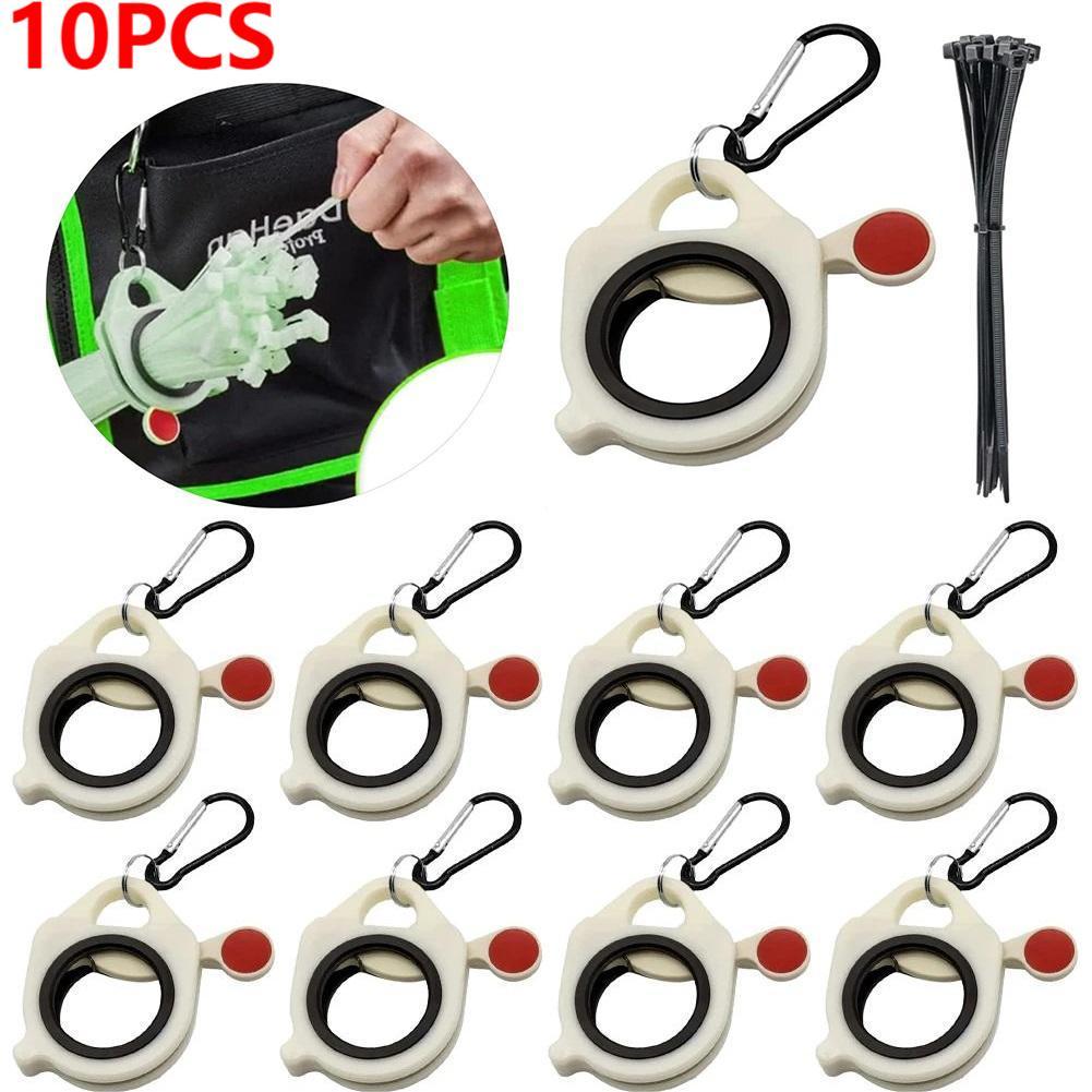 Fluorescent Cable Tie Organizer Reusable Zip Tie Holder Portable Plastic Cable Tie Storage Tool Elec