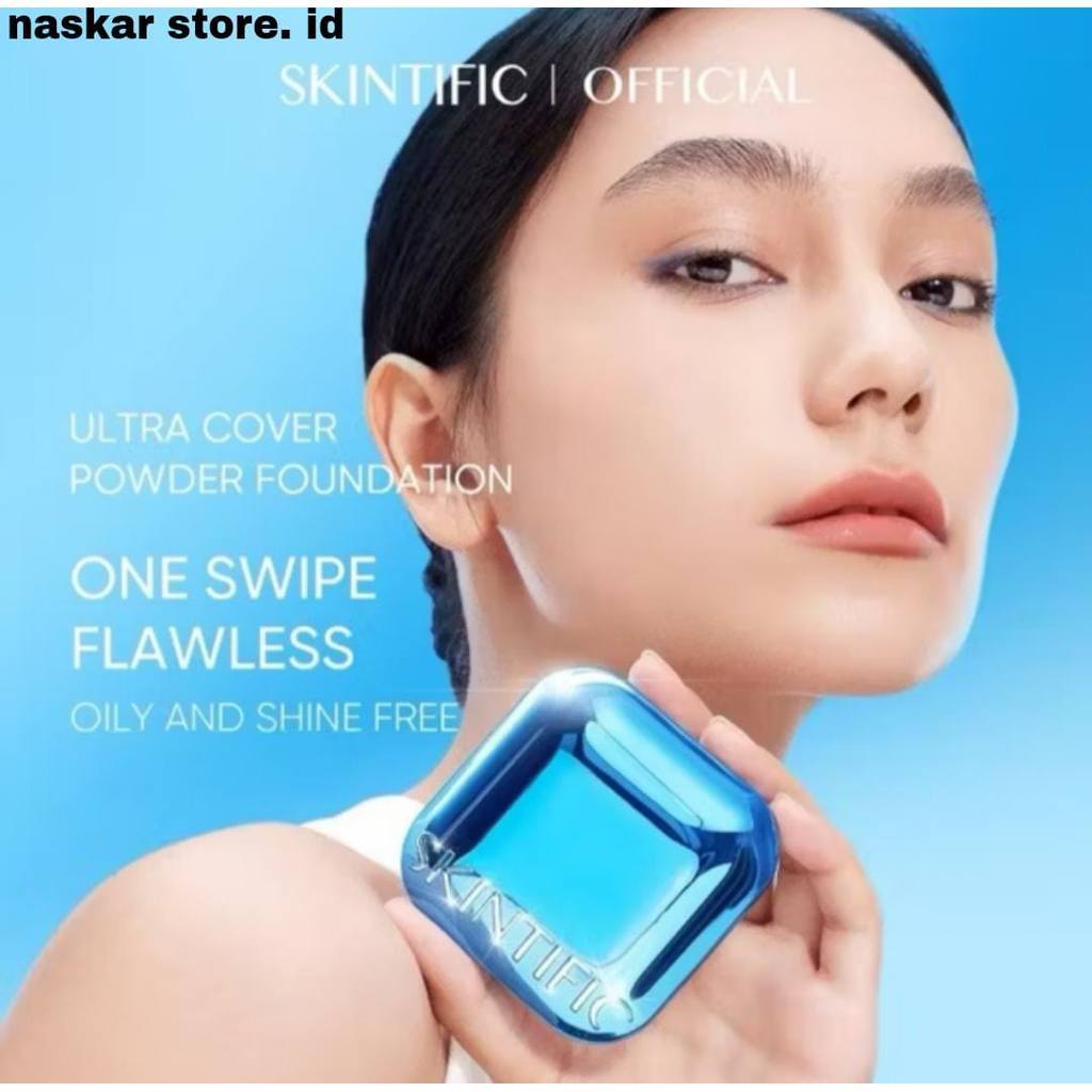 Bedak Skintific Blue - Cushion Skintific Cushion Biru Skintific Perfect Stay Velvet Bedak Padat Terl
