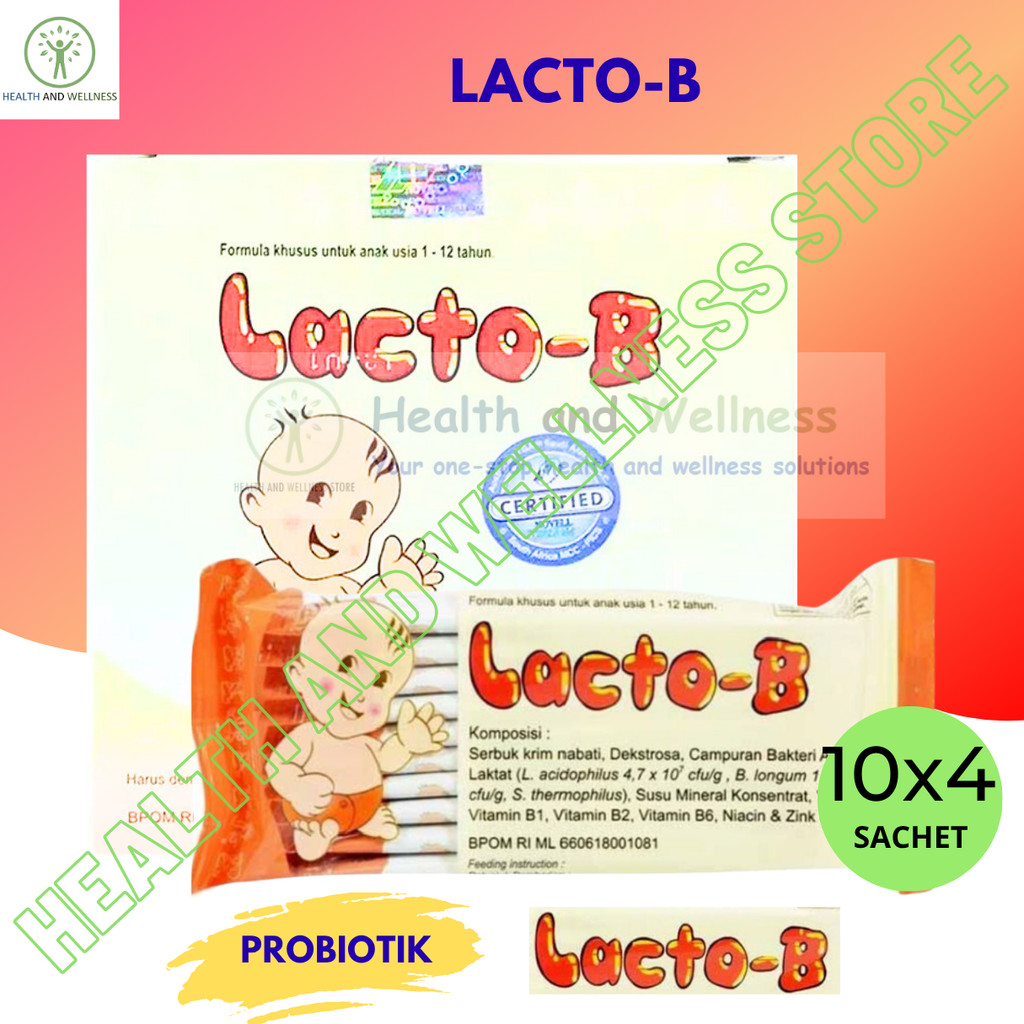 Lacto B Lacto-B 1 Box 40 Sachet Probiotik Bubuk Sachet