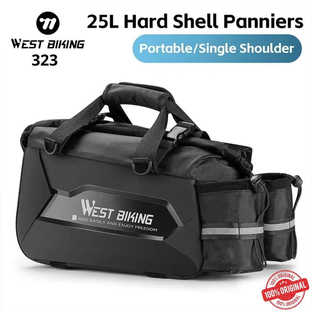 WEST BIKING 323 Tas sepeda gunung pengendara barat Genggam Dapat dibawa di satu bahu Ekor strip refl