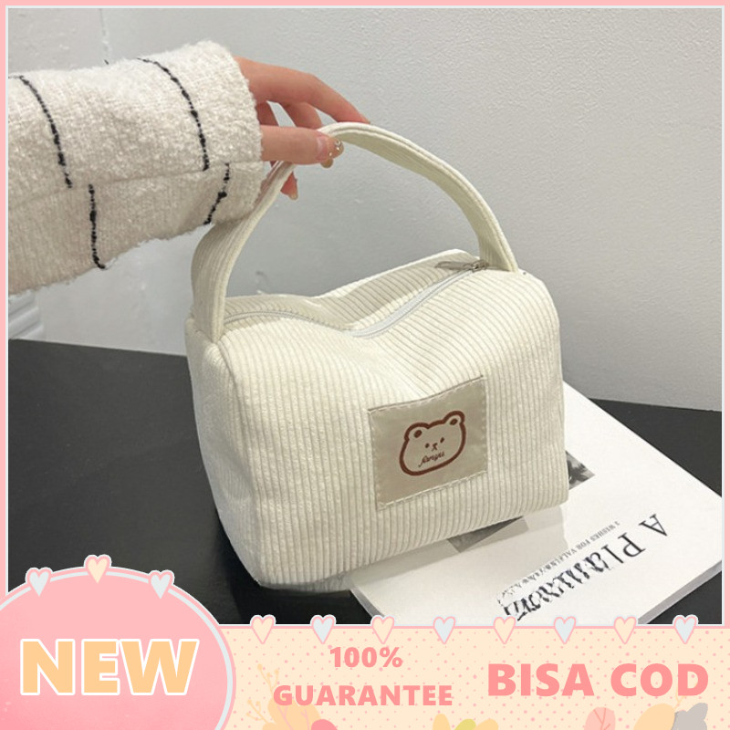 Ready-Pouch Make Up Pouch Multifungsi/Pouch Mini Lucu Puffy Gina Pouch Makeup/Beruang Lucu Tas Make 