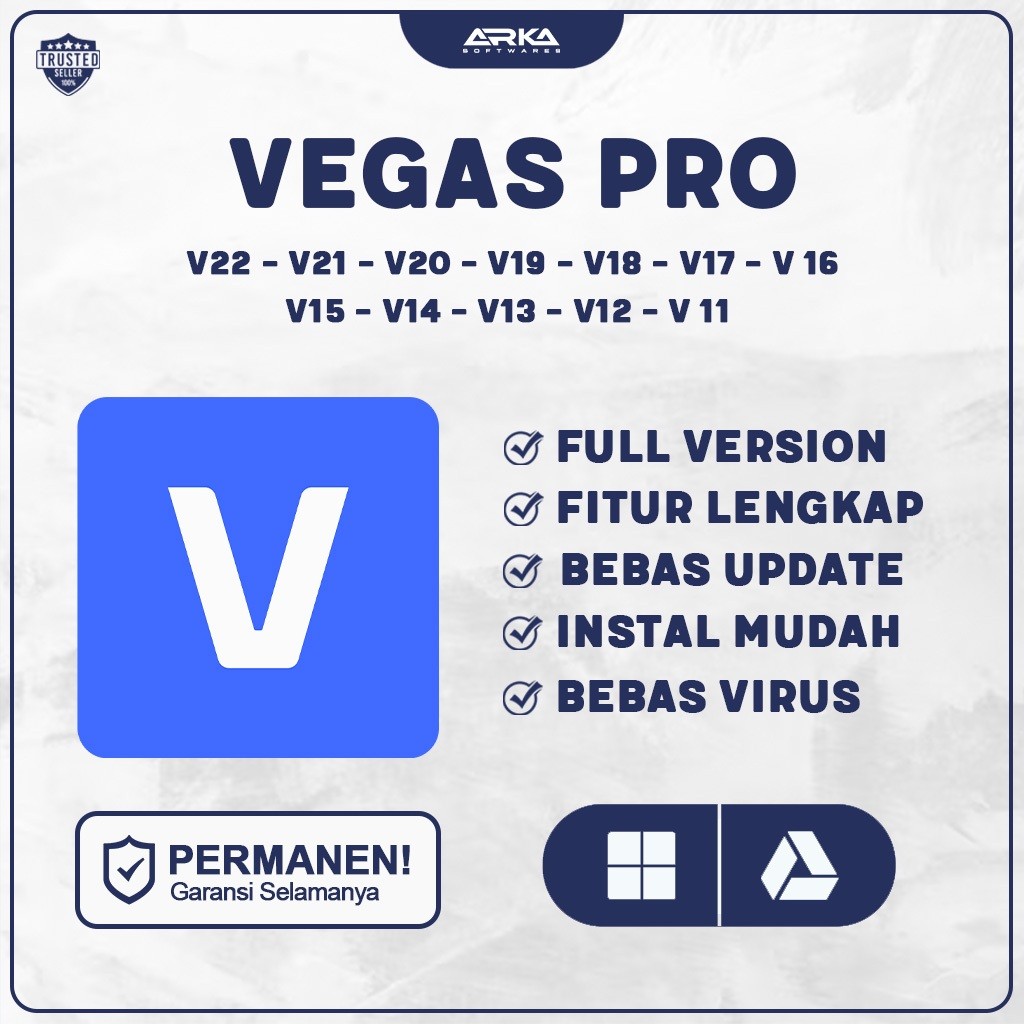 Vegas Pro 22 Full Version Original Lifetime + Panduan Instalasi Windows Semua Versi 11 sampai 22