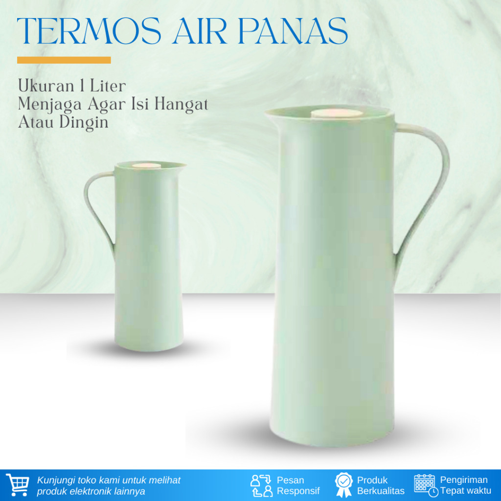 Termos Jug Panas Dingin 24 Jam 1 Liter / Thermos with Handle / Termos Air Panas Bayi Buat Susu / Ter