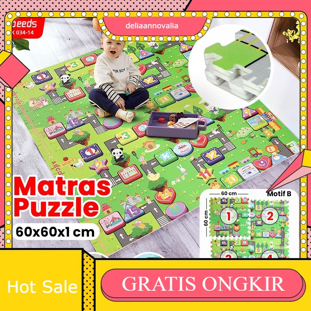Matras Evamat 60x60cm Matras Puzzle Karpet Puzzle Matras Alas Lantai Evamat  Evamat Matras Safety 03