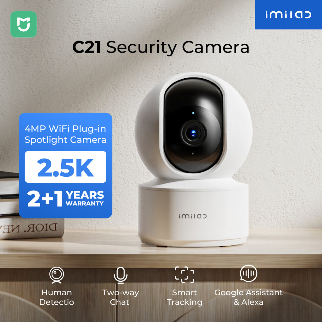 IMILAB C21 2.5K IP Security Camera MiHome App 360° Night Vision Baby Monitor with App, 2-Way Auo, AI