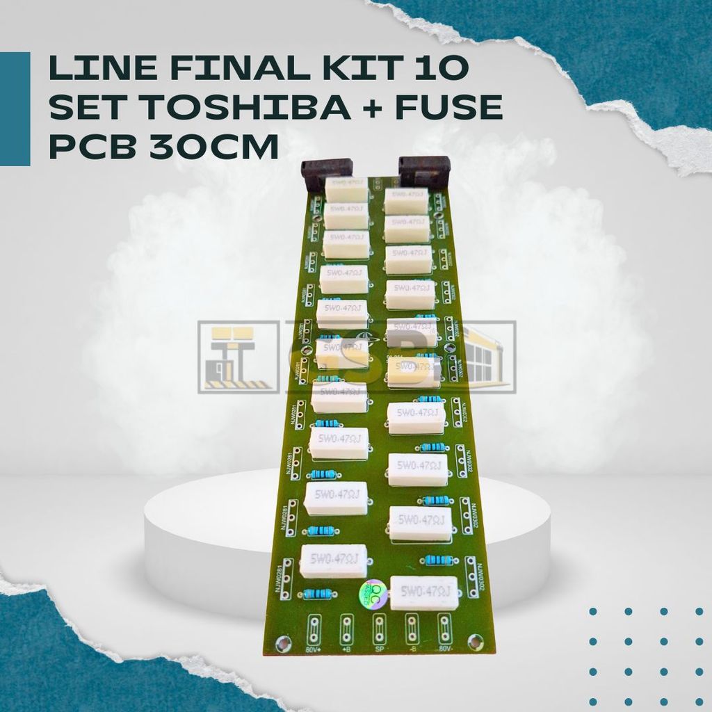 Kit Line Final 10 Set Transistor Toshiba 2SC5200/2SA1943 + Fuse PCB