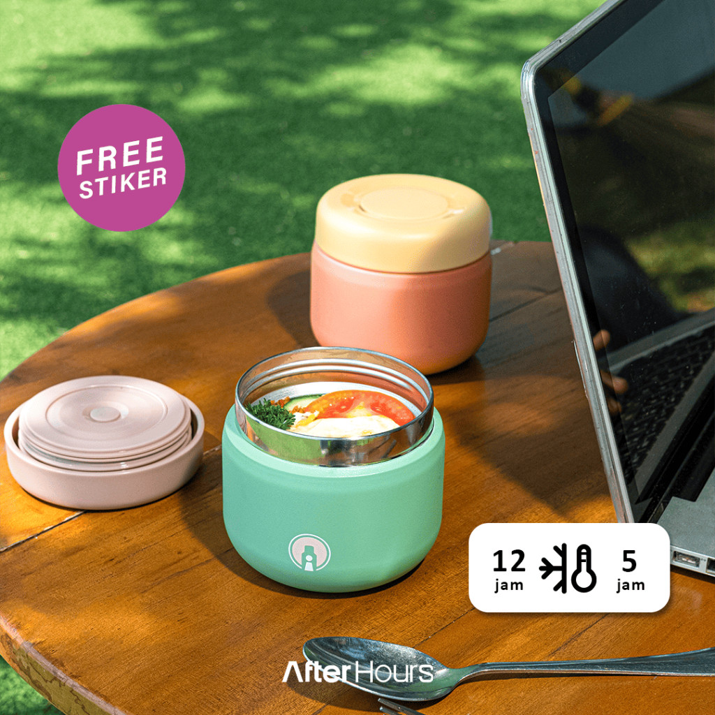 HP AFTER HOURS Porri - Lunch Box Termos Tempat Makanan Sup Kuah 300ml Anti Bocor Tahan Dingin 12 Jam