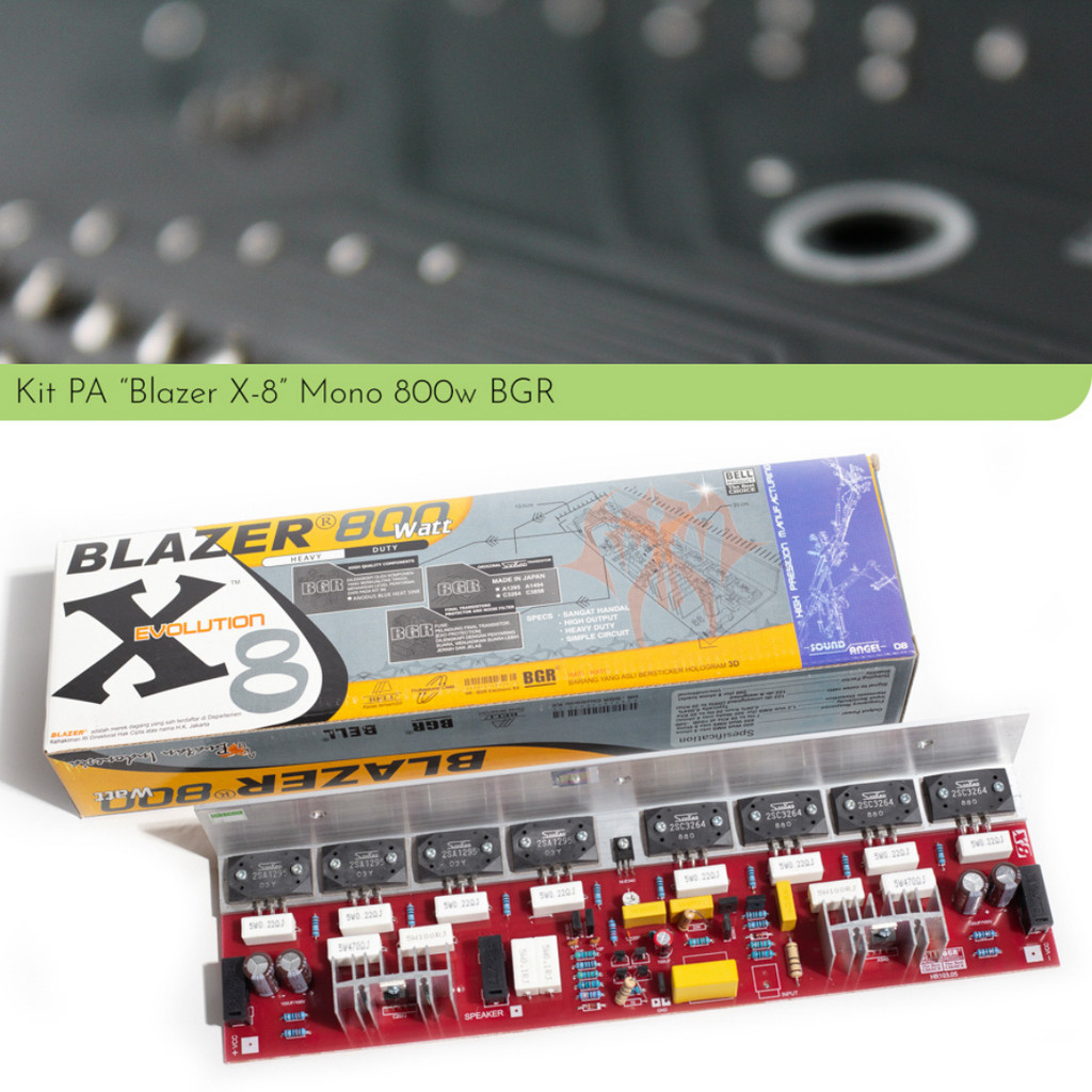 Kit Rakitan Power Amplifier Mono Blazer X-8 X8 X 8 dengan Transistor Sanken Evolution by BGR BELL