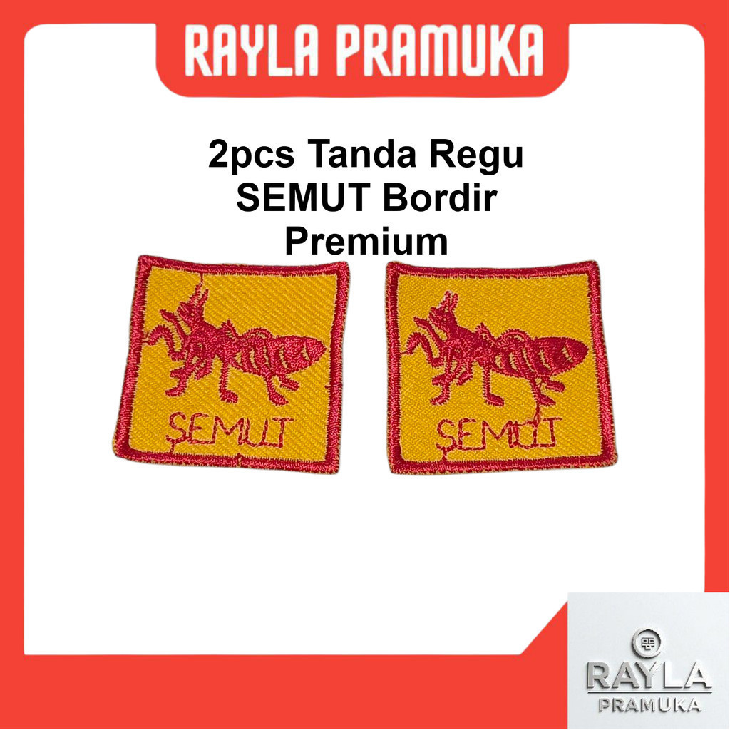 (2pcs) Bet Tanda Regu SEMUT Bordir Premium diameter 4cm Pramuka Putra