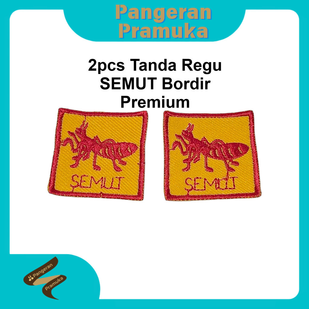 (2pcs) Bet Tanda Regu SEMUT Bordir Premium diameter 4cm Pramuka Putra