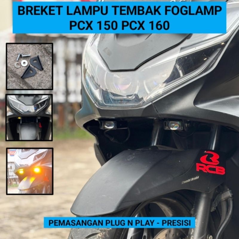 Breket Lampu PCX | Bracket Breket Dudukan Lampu Tembak D2 Laser New PCX 160 2025 PCX 160 PCX 150 Pem