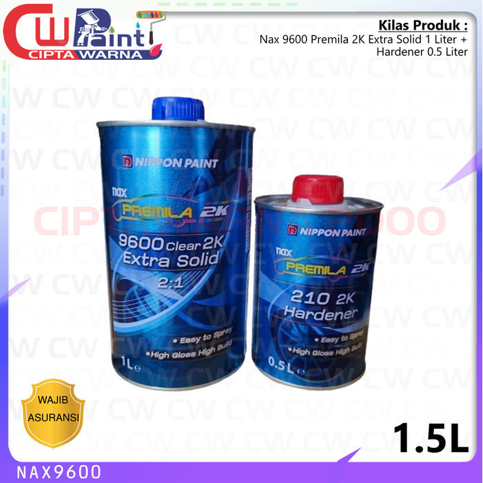 Clear Coat Pernis Nippon Nax Premila 2K 9600 Extra Solid 2 : 1 + Hardener Set