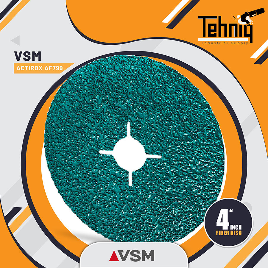 BATU POTONG POLES VSM ACTIROX FIBER DISC AF799 SIZE 4 INCH GRIT 36 amplas