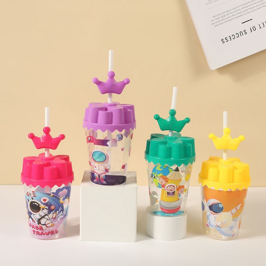 Gelas Plastik Bening Dengan Sedotan Gelas Botol Air Minum Anak Gelas Sedotan 500ml