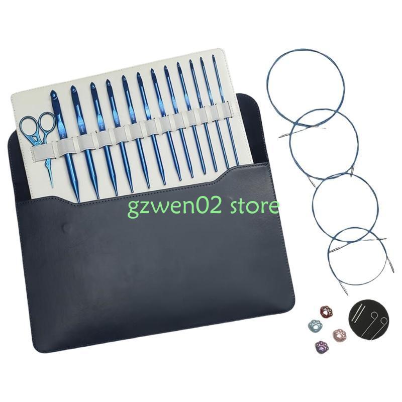 Interchangeable Tunisian Crochet Hook Set 3mm-10.0mm Knitting Needle Afghan Crochet Hook Weaving Too