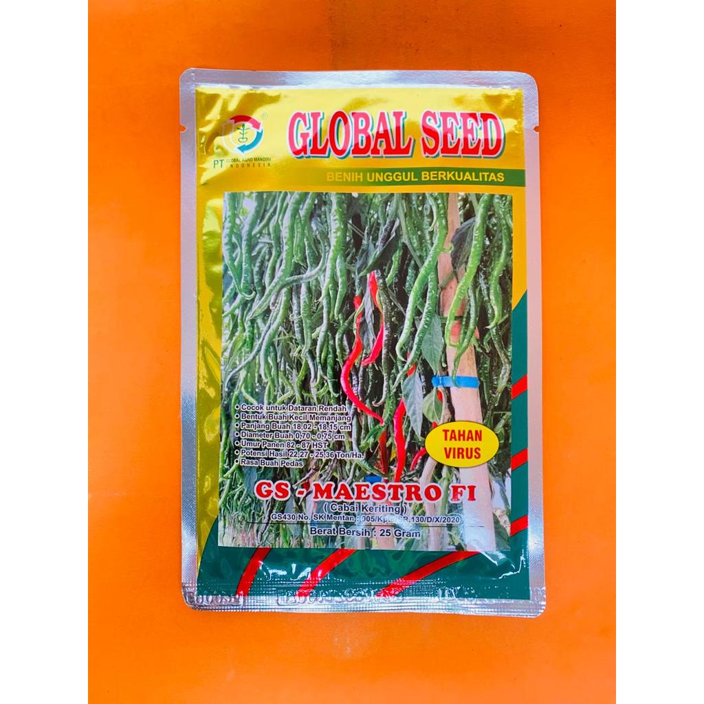 Benih Cabe Keriting Sumatera  GS MAESTRO Tahan Virus isi 25gr dr Global Seed