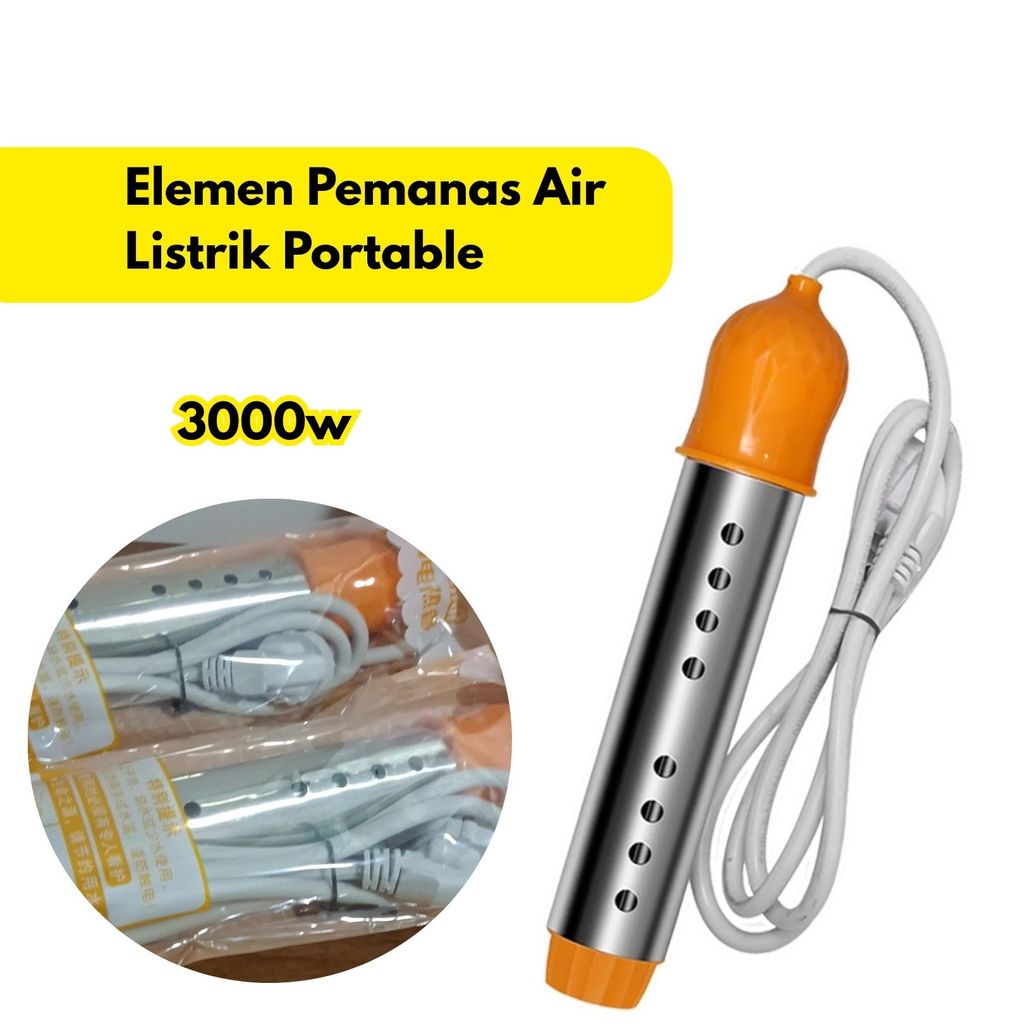 3000w Elemen Pemanas Air Listrik Portable / Electric Water Portable Kamar Heater Mandi 220v BR151