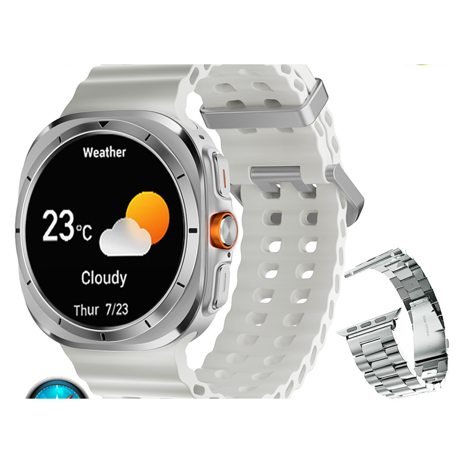 Korean 2025 Watch Ultra 7 Smart Watch 500mAh GPS Track Men Watch AMOLED 53 BT Call IP68 Sports Smart