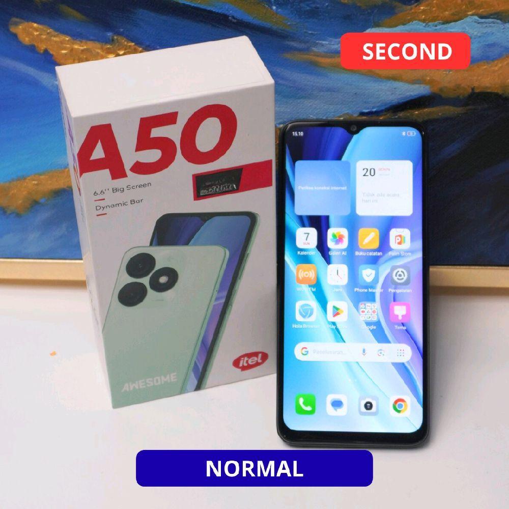 ITEL A50 4/64 GB HP SECOND ORIGINAL SINAR MUTIARA CELL