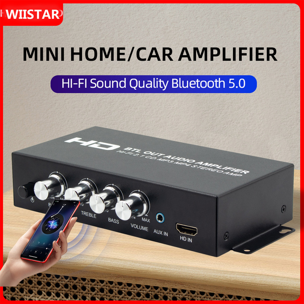 ST-838 HiFi 2.1 annel Power Amplifier Bluetooth-compatible 5.0, 20Wx2 Subwoofer Amplifier  Sound Amp