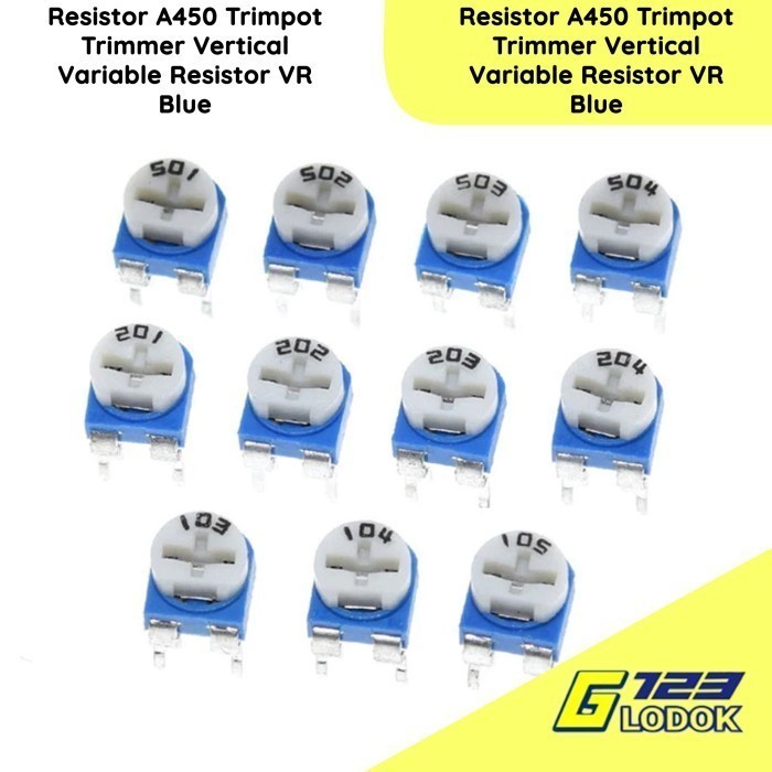 RM065 Trimpot Trimmer Potentiometer Potensiometer Trimer Variable Resistor VR AE83 Blue White Adjust