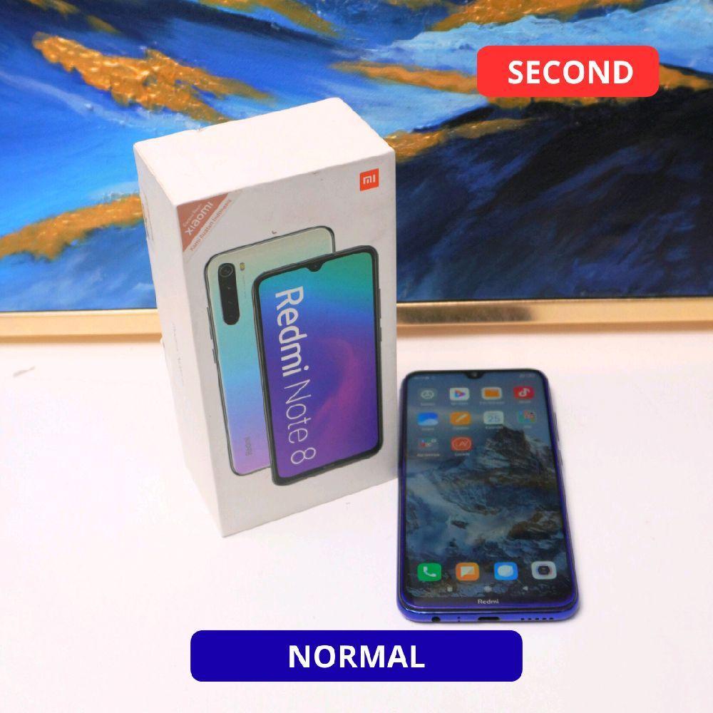 XIAOMI REDMI NOTE 8 4/64 GB HP SECOND ORIGINAL SINAR MUTIARA CELL