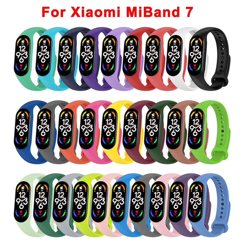 NEW 2022 Watch Strap for Xiaomi Mi Band 7 Wristband Silicone Bracelet Wrist Straps MiBand band7 Smar