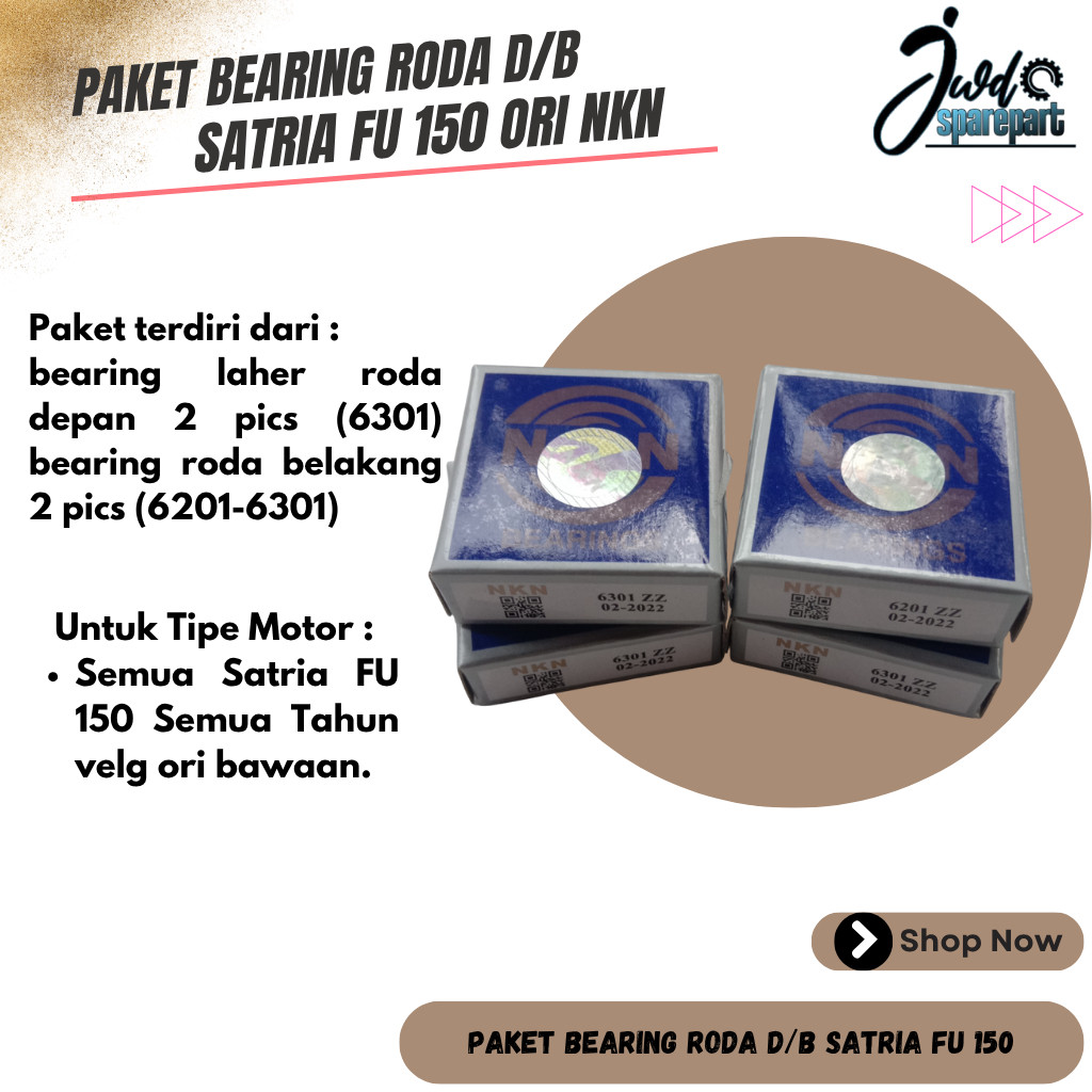TERLARIS Bearing laher roda depan dan belakang Satria Fu & Bearing laher roda depan belakang dan bea