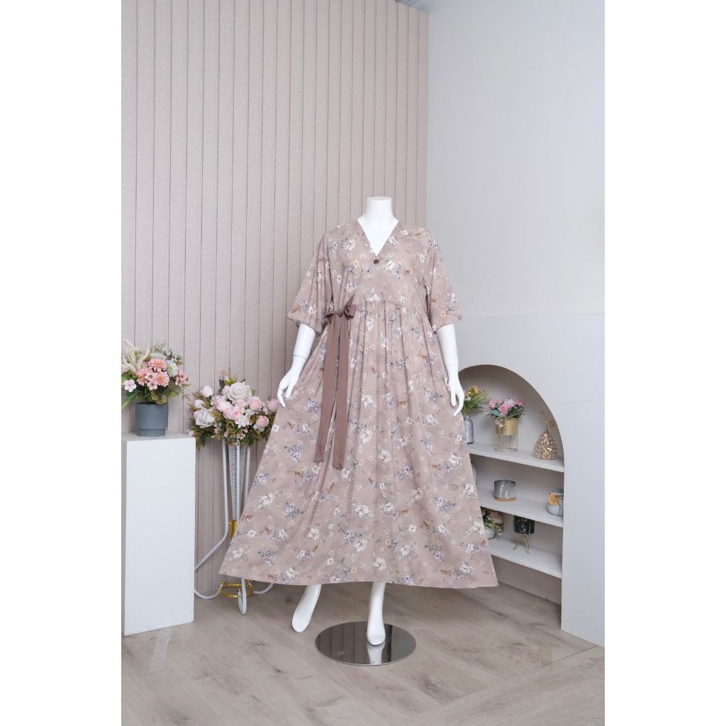 AANTOI SELLER Zoraya Ayla Long Dress Daster Andin Rayon Premium Remaja Bumil Busui Terbaru Baju Tidu