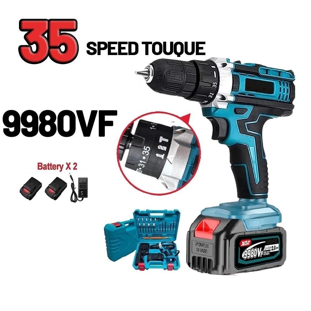 Mesin bor 2baterai CORDLESS IMPACT WRENCH Impact Baterai MESIN BOR UNTUK BAUT Impact Brushless