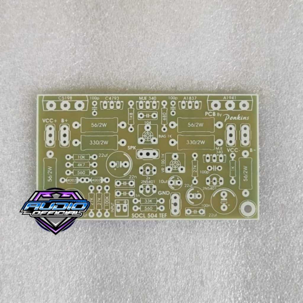 PCB Socl 504 TEF Bias Servo Bahan FR4 Fiberglass