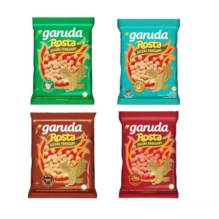 GARUDA ROSTA KACANG PANGGANG BAWANG / PEDAS / JAGUNG BAKAR MANIS 90 GRAM 95 GRAM