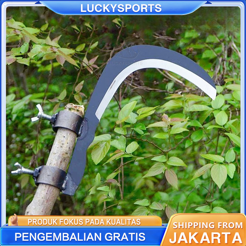 Kepala Sabit Multifungsi Bahan Baja Mangan 65# Sabit Pemangkas Rumput Dapat Memangkas Cabang Adjusta
