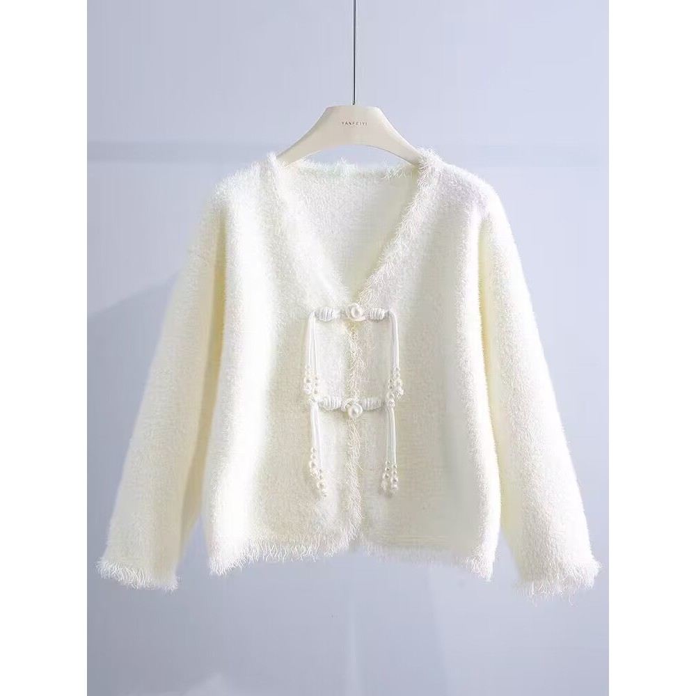 Atasan kardigan rajutan kancing wanita jaket Cina baru