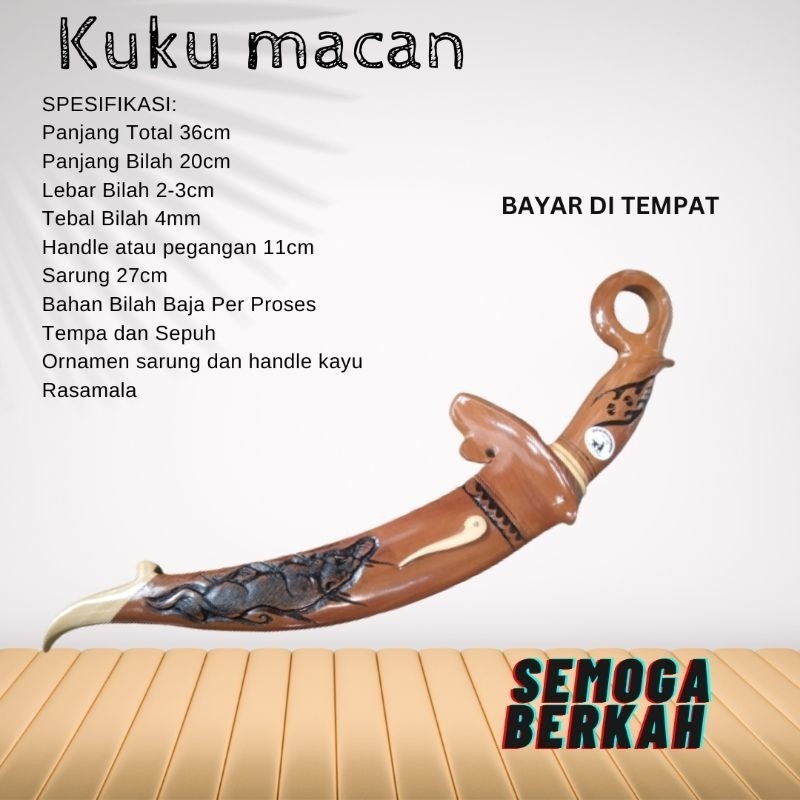 PROMO_TERLARIS PISAU BADIK ANTIK BOLONG KUKU MACAN RASALAMA