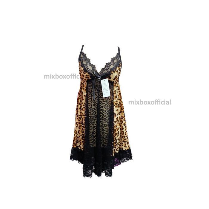 COD - Pakaian dalam wanita dress leopard macan LD 120-130 jUMBO - RACHEL LD 130 Terlaris