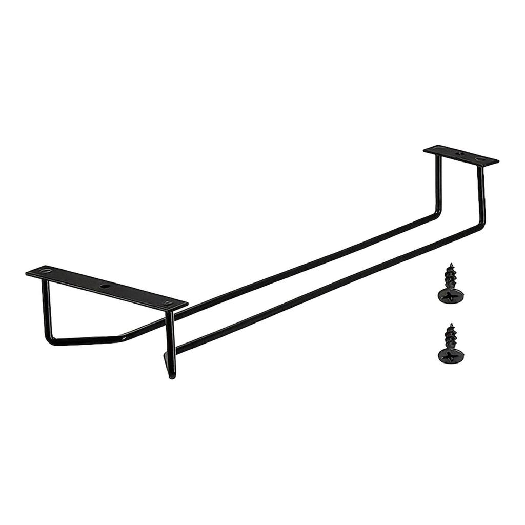 under Cabinet Wine Glass Holder Iron Stemware Shelf Sturdy Single Rail Glassware Drying Hanger for K