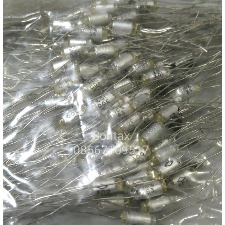 300pf 300 pf polystyrene film capacitor kapasitor kertas feder peder ...Eletronik