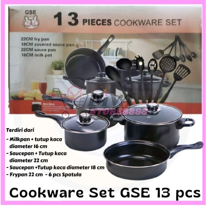 COOKWARE SET GSE 13 PIECES PANCI SET -DIVASTORE