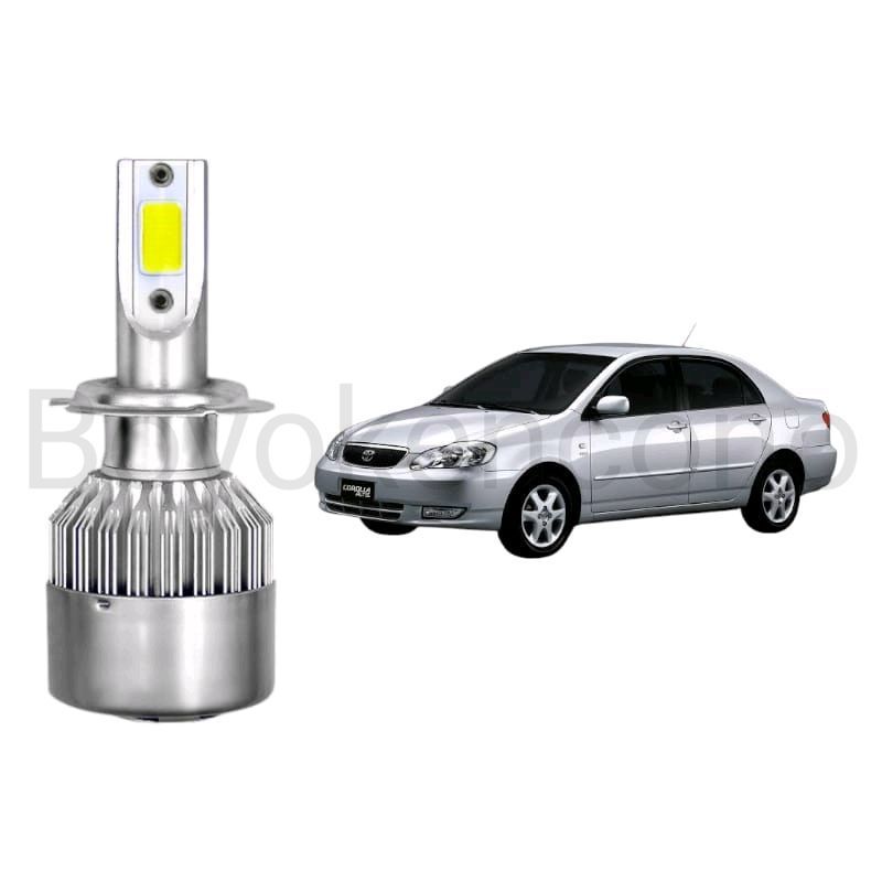 2pcs Lampu Utama Dekat LED H7 COB Mobil Toyota Corolla Altis E130 Byk
